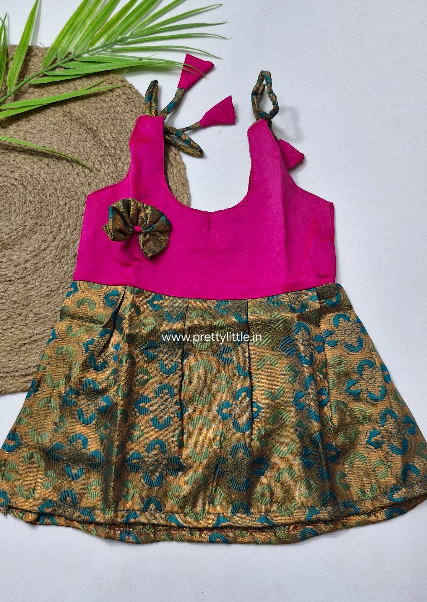 Cute Baby pattu Frock (0-6M)