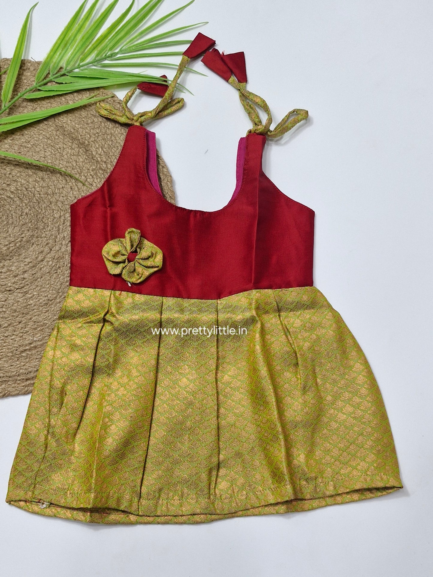 Cute Baby pattu Frock (0-6M)