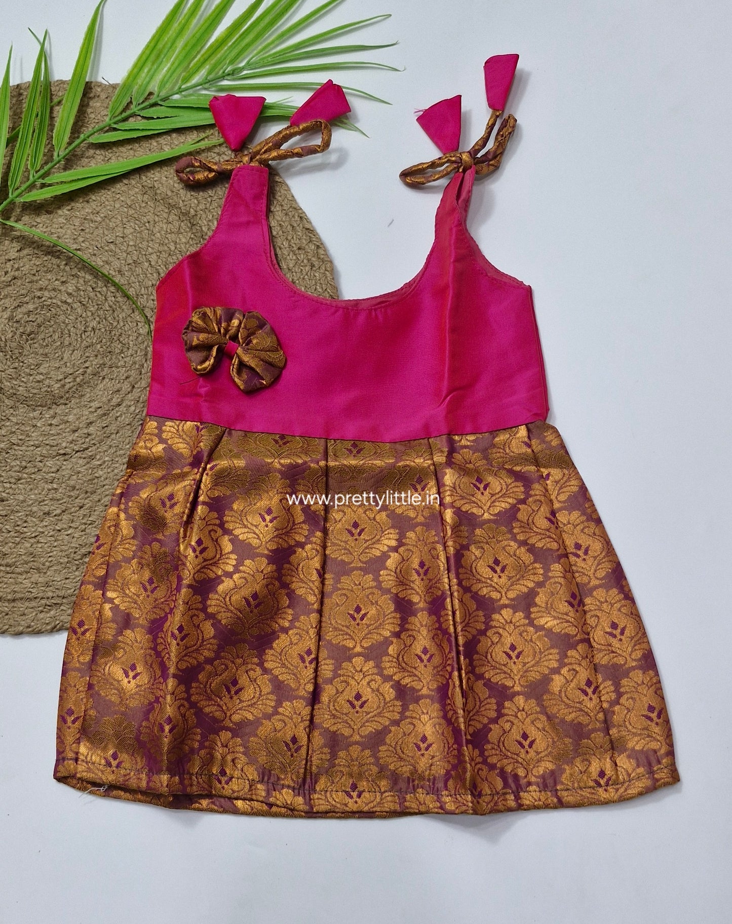 Cute Baby pattu Frock (0-6M)