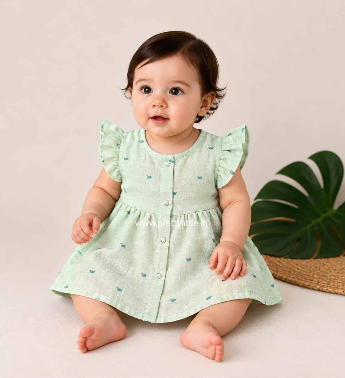 Pretty Little cloud  Muslin Baby Frock | 0–2 Years | Soft & Breathable