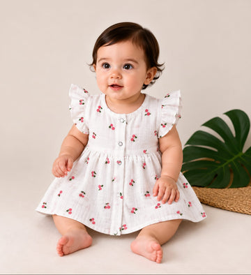 Elara Muslin Frock | 6–12 Months