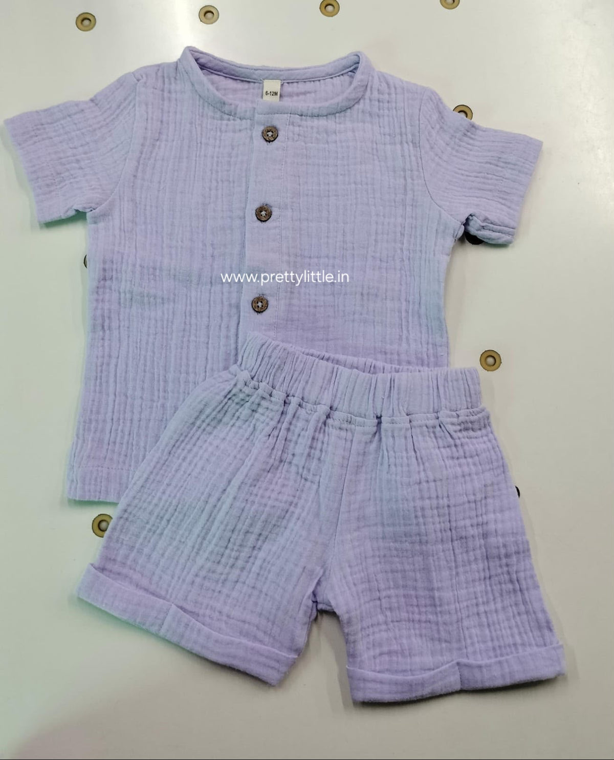 Crinkled Muslin Co-ord Set | Unisex Kids Wear – Up to 4 Years