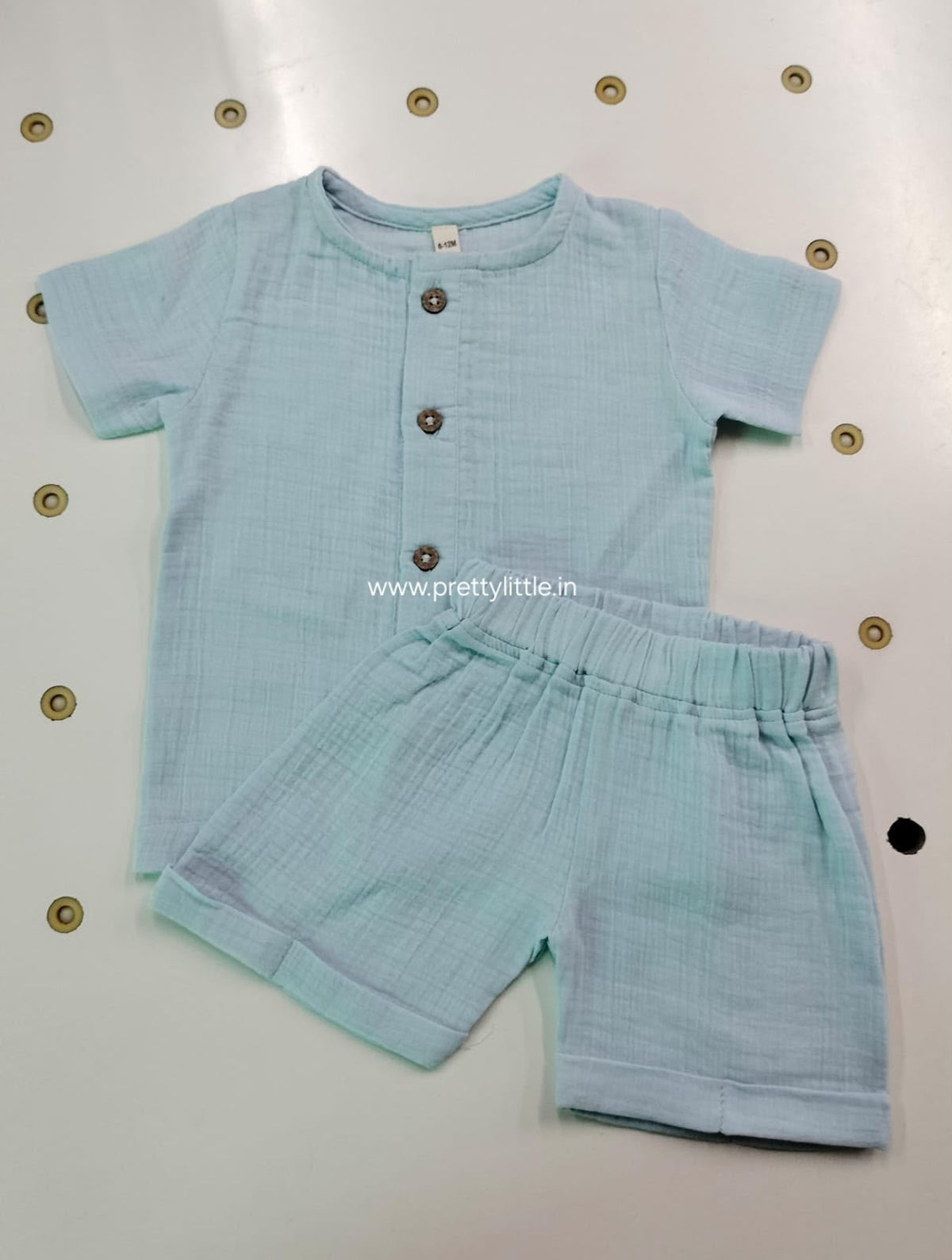 Crinkled Muslin Co-ord Set | Unisex Kids Wear – Up to 4 Years