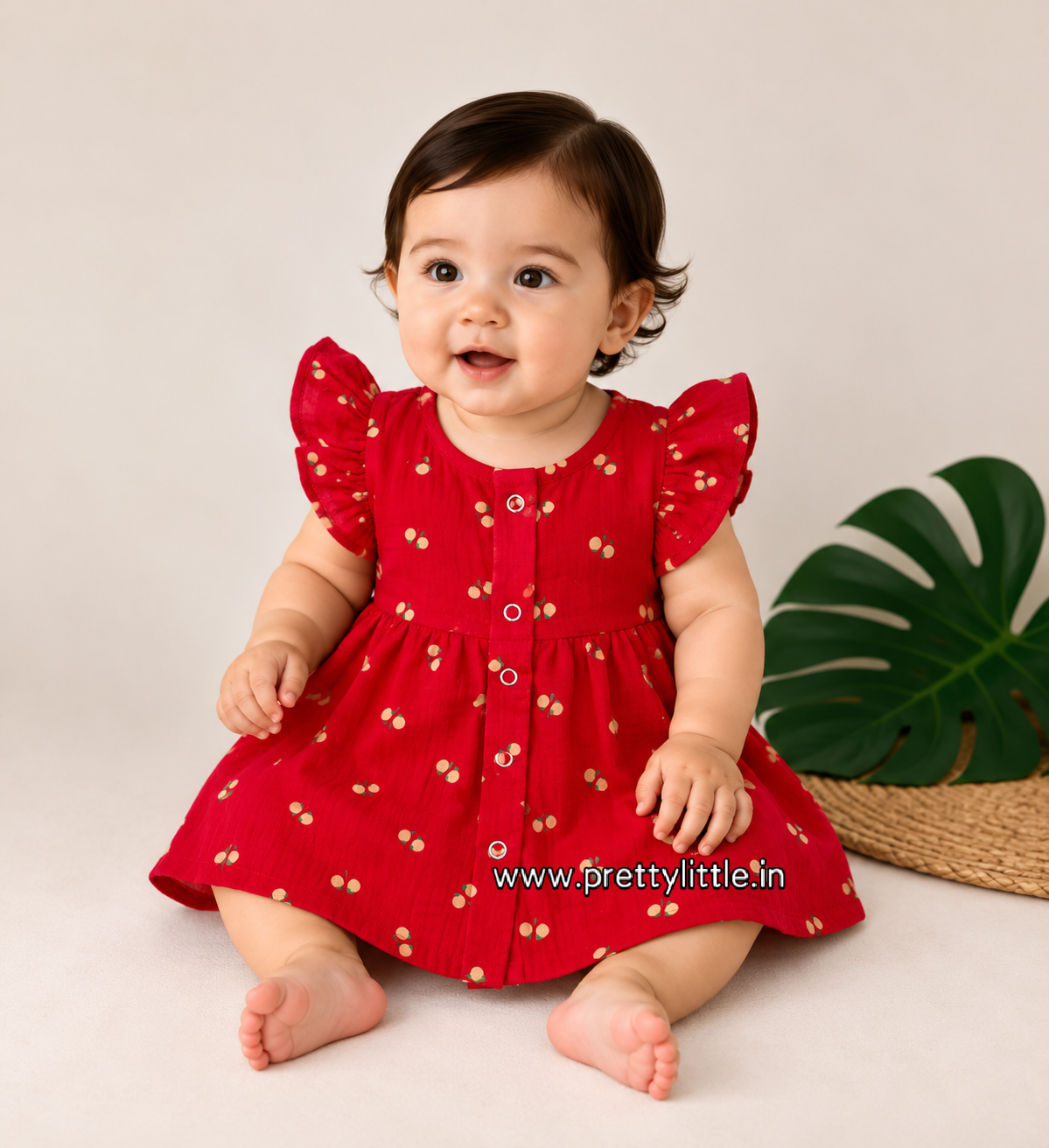 Pretty Little cloud  Muslin Baby Frock | 0–2 Years | Soft & Breathable