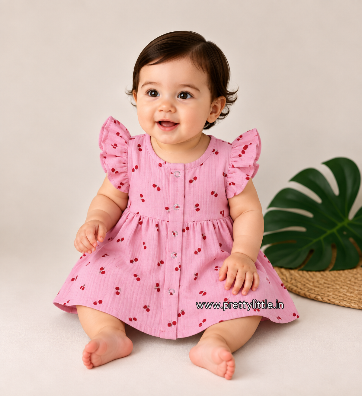 Pretty Little cloud  Muslin Baby Frock | 0–2 Years | Soft & Breathable