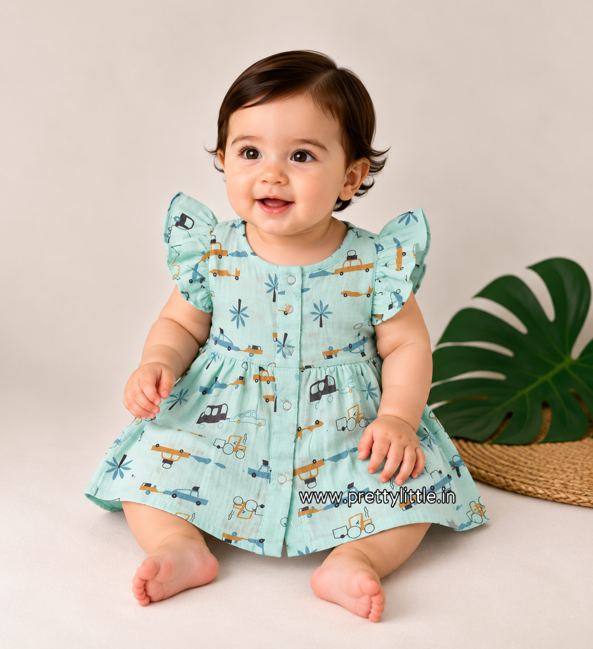 Pretty Little cloud  Muslin Baby Frock | 0–2 Years | Soft & Breathable