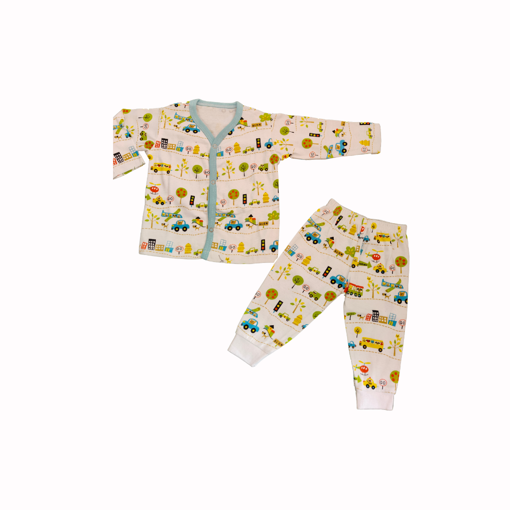 Full Sleeve T-Shirt & Matching Pants-Car Print