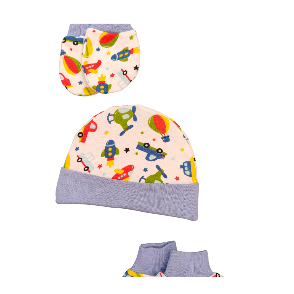 Cap Mitten Set - Toy Printed