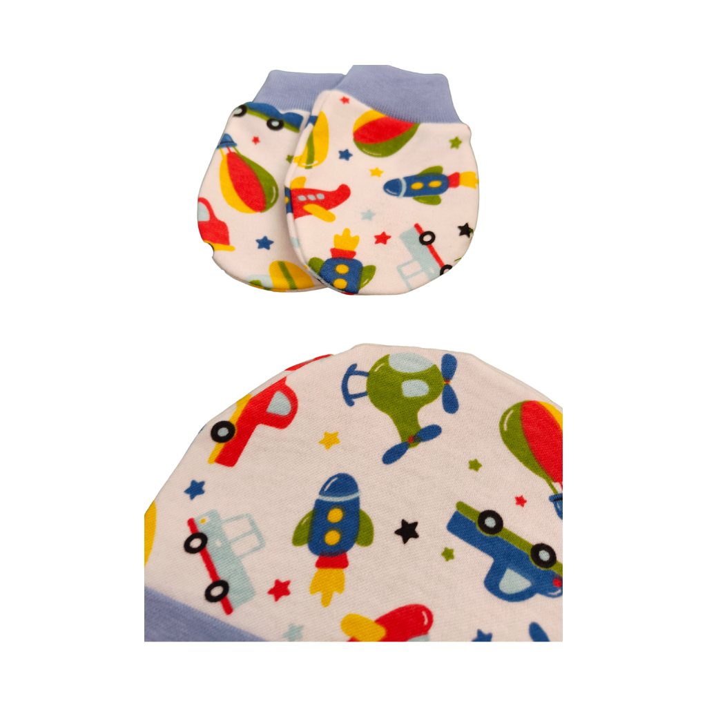 Cap Mitten Set - Toy Printed