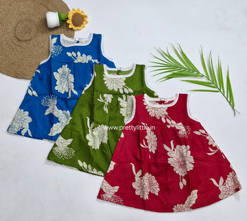 Little Princess Floral daily wear  Frock (pack of 3)
