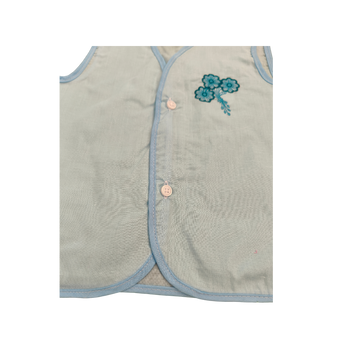 Buttoned Cotton Jabla - Sky Blue