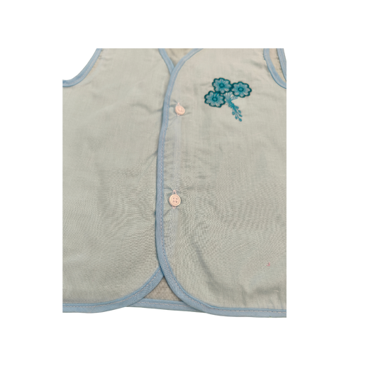Buttoned Cotton Jabla - Sky Blue