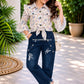 Diwali Denim Bloom Dress Set | Girls Western Wear – Special Offer ( 7- 8 year)
