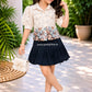 Diwali Denim Bloom Dress Set | Girls Western Wear – Special Offer ( 7- 8 year)