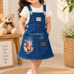 Diwali Denim Bloom Dress Set | Girls Western Wear – Special Offer ( 7- 8 year)