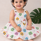 Fruity Garden muslin Bow Frock for Baby Girls – 0 to 18 Months