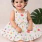 Fruity Garden muslin Bow Frock for Baby Girls – 0 to 18 Months