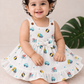Fruity Garden muslin Bow Frock for Baby Girls – 0 to 18 Months