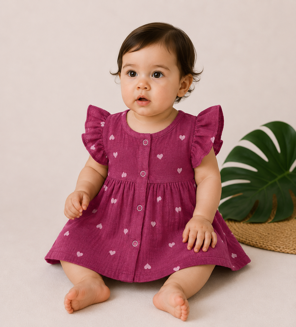 Pretty Little cloud  Muslin Baby Frock | 0–2 Years | Soft & Breathable