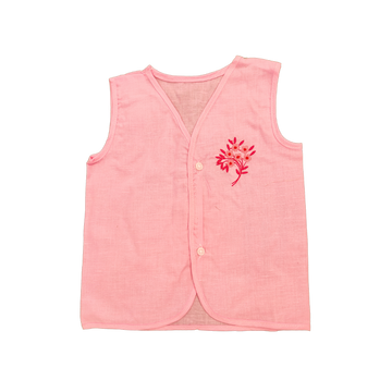 Buttoned Cotton Jabla - Pink