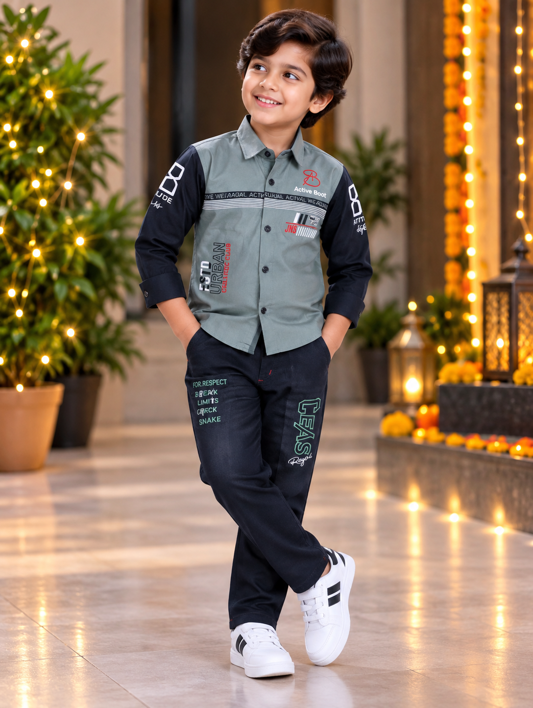 Aarush Royal Festive Waistcoat Set – Boys (5–6 Years)✨