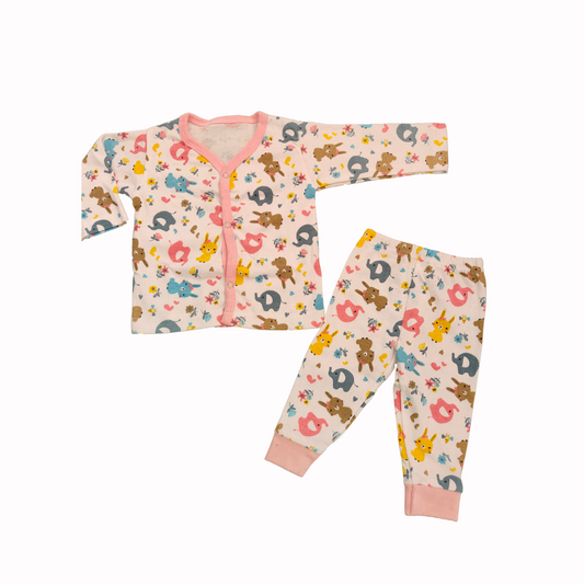 Full Sleeve T-Shirt & Matching Pants-Animal Print