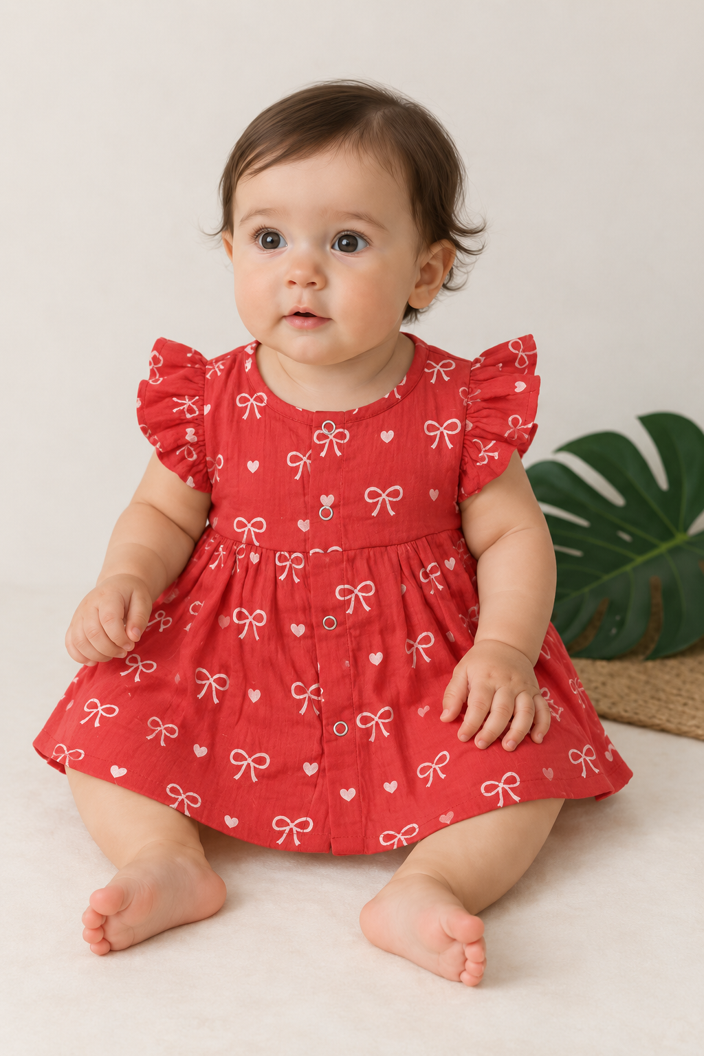 Pretty Little cloud  Muslin Baby Frock | 0–2 Years | Soft & Breathable