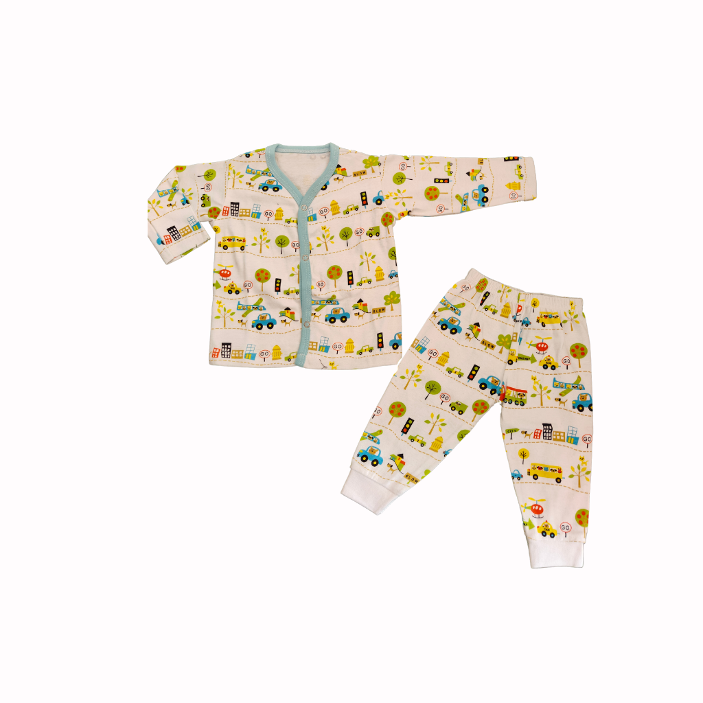Full Sleeve T-Shirt & Matching Pants-Car Print