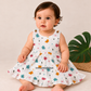 Little Friends Animal Print Muslin Frock – 9–12 & 18–24 Months