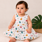 Little Friends Animal Print Muslin Frock – 9–12 & 18–24 Months