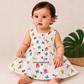 Tiny Treasures Muslin Button-Front Baby Frock |0-18 month