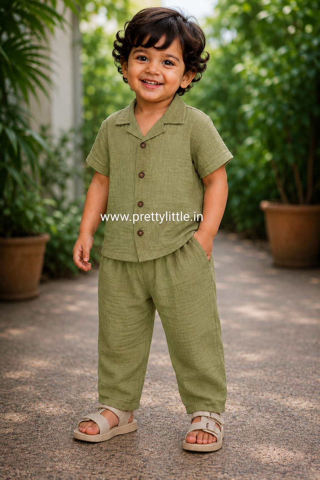 Crinkled Muslin Unisex sleeve Co-ord Set – Pack of 3 | 1-4 Years