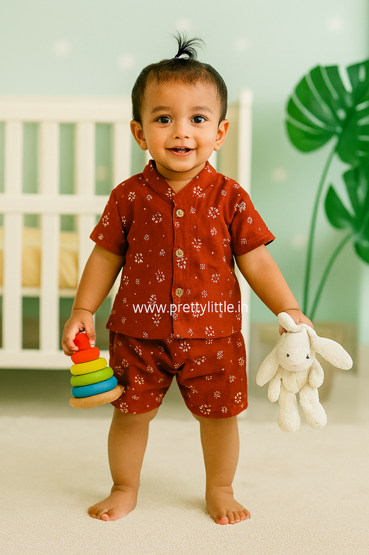 Muslin co-ord Sets – Stay Cool, Stay Cute!  (0-1 year standard size) ( Best 3 dispatched)