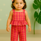 Coral Kiss Comfy & Cute Baby Girl Summer Set | Muslin Cotton Co-Ord