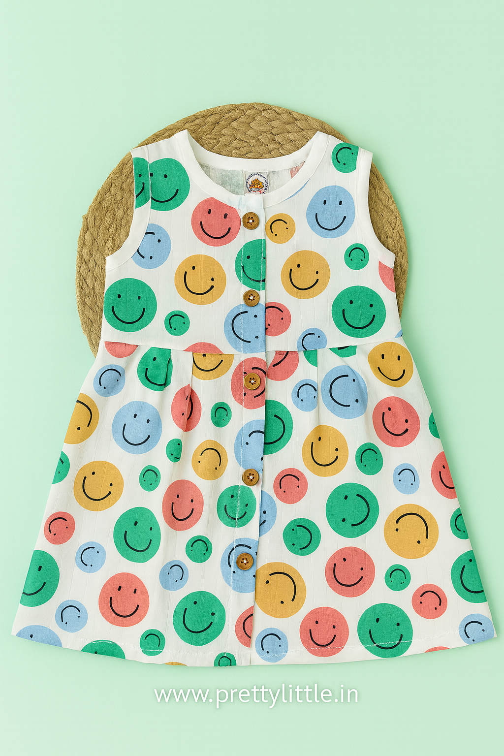 Soft Muslin Baby Frock sleeveless – Happy Prints, Comfy Fit(Best Combo Dispatched)