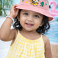 Kids Summer Bucket Cap – Cartoon Bee Print | Soft & Lightweight (1–4 Years)