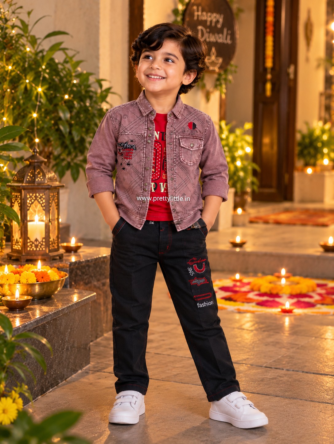 Aarush Royal Festive Waistcoat Set – Boys (5–6 Years)✨