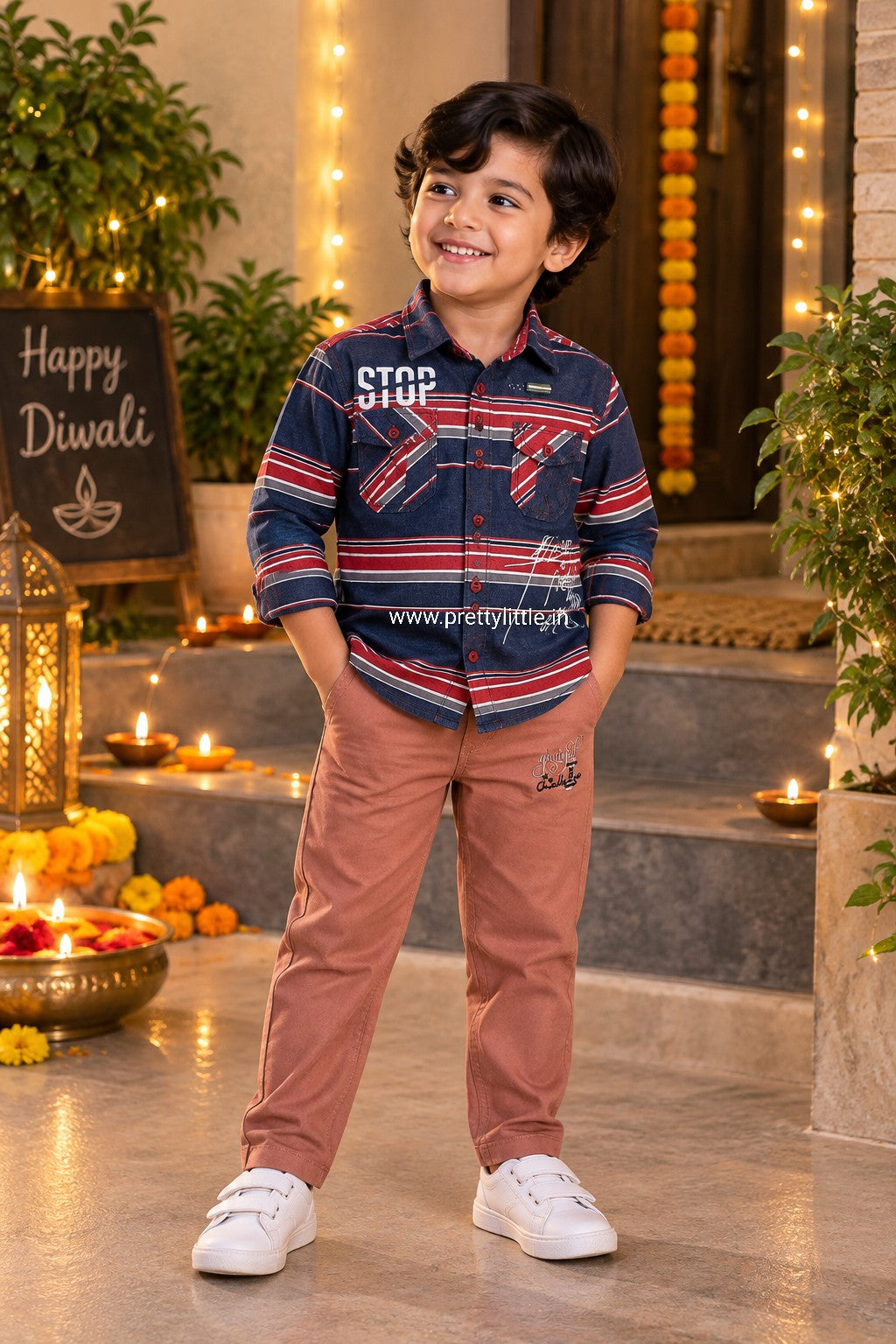 Aarush Royal Festive Waistcoat Set – Boys (5–6 Years)✨