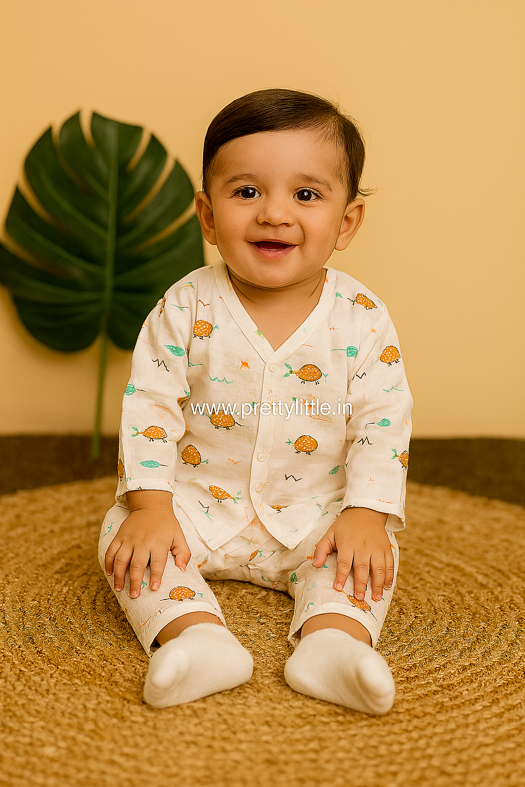 Premium Muslin full hand with pant set (0-1 yr standard size)( best one dispatched)