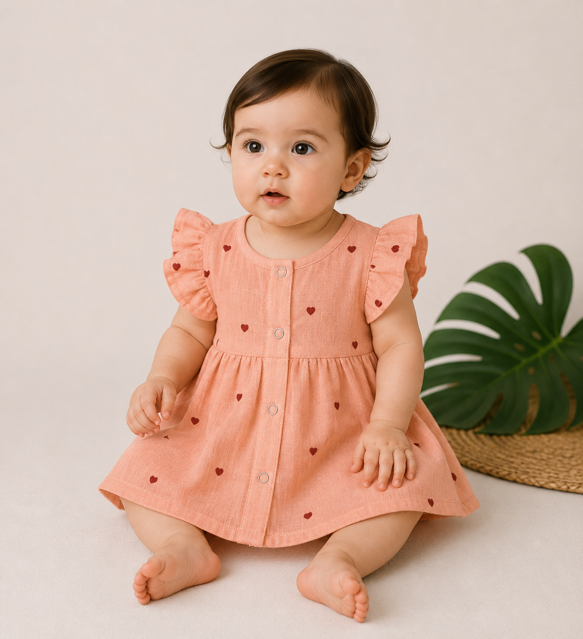 Pretty Little cloud  Muslin Baby Frock | 0–2 Years | Soft & Breathable