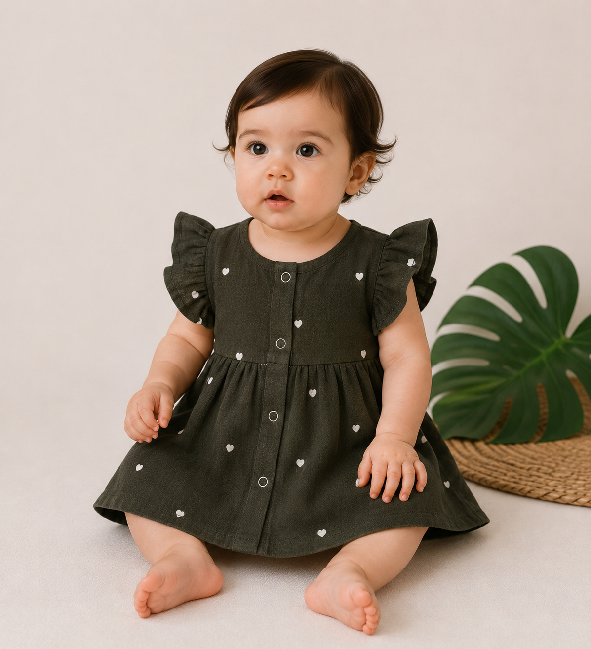 Pretty Little cloud  Muslin Baby Frock | 0–2 Years | Soft & Breathable