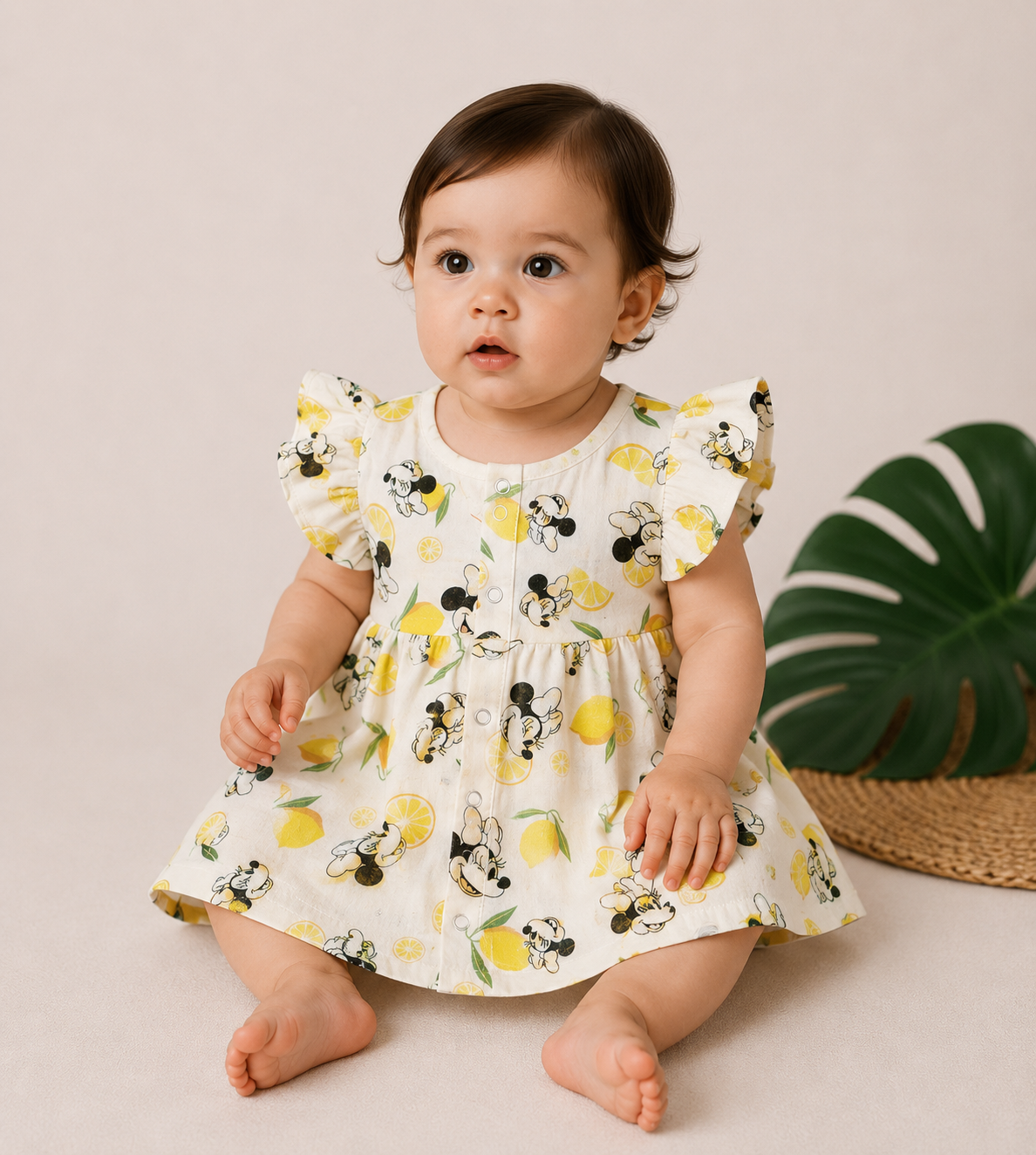Pretty Little cloud  Muslin Baby Frock | 0–2 Years | Soft & Breathable