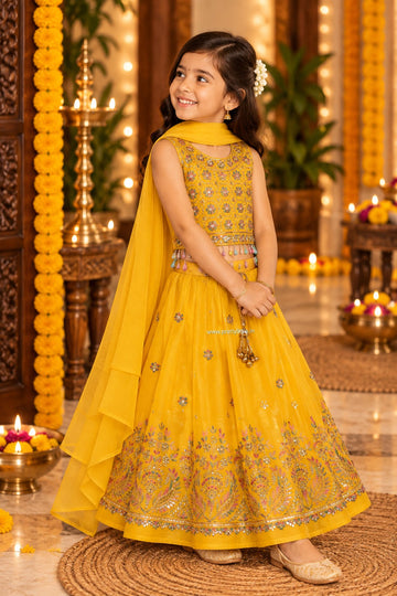 Ishani Festive Mirror Work Lehenga Set
