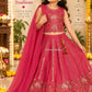 Avyanna Teal Floral Embroidered Lehenga Set – 3 to 9 Years