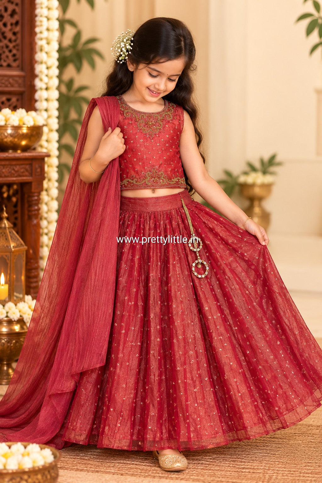 Anvika Diwali Lehenga Set | Girls Festive Wear ❤️ Size 1–2Y to 9–10Y ✨