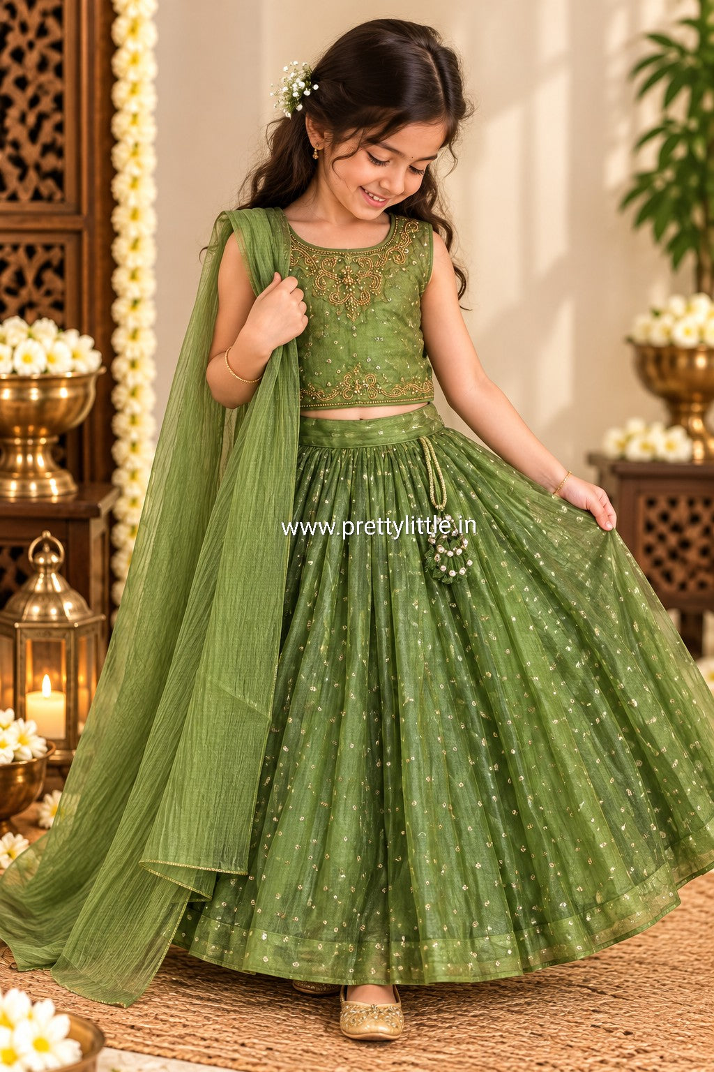 Anvika Diwali Lehenga Set | Girls Festive Wear ❤️ Size 1–2Y to 9–10Y ✨
