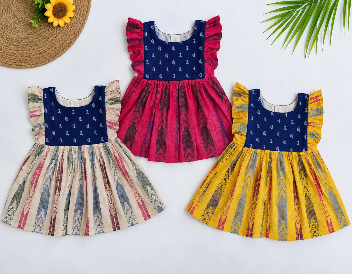 Girls Traditional Printed budget Frock
