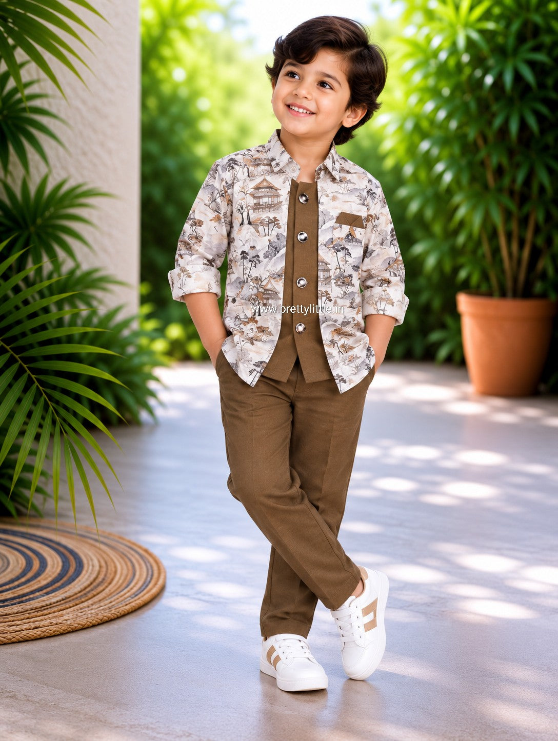 Aarush Royal Festive Waistcoat Set – Boys (5–6 Years)✨