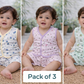 color Muslin sleeveless jabla with trouser set ( best 3 dispatched) (half set) (0-8 month)
