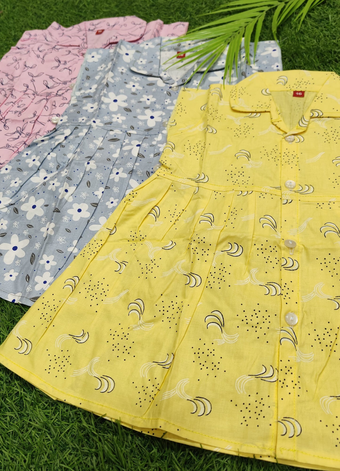Adorable Printed Collar Dress – Combo Pack for Little Fashionistas (0-3 Years)